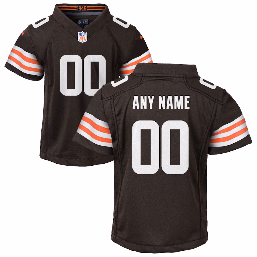 Youth Nike Cleveland Browns Brown Custom Game Jersey - SUjersey01