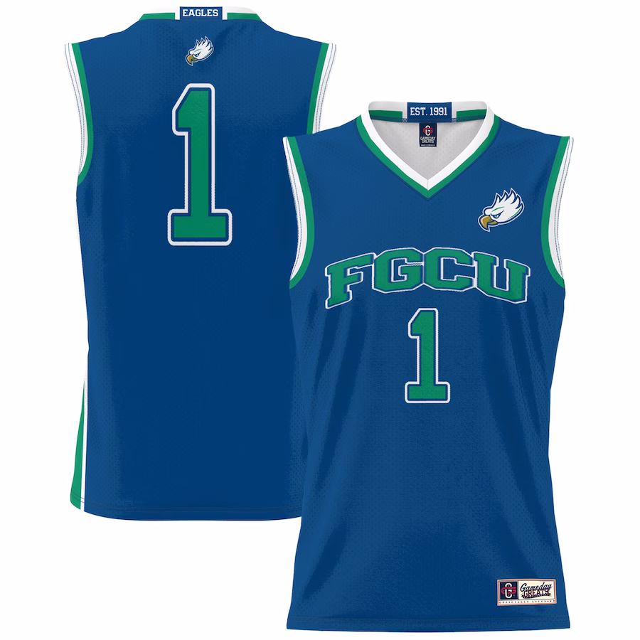 #1 Florida Gulf Coast Eagles GameDay Greats Lightweight Basketball Jersey - Blue - SUjersey01
