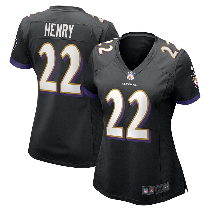 Women's Baltimore Ravens Derrick Henry Nike Black Alternate Game Jersey - SUjersey01