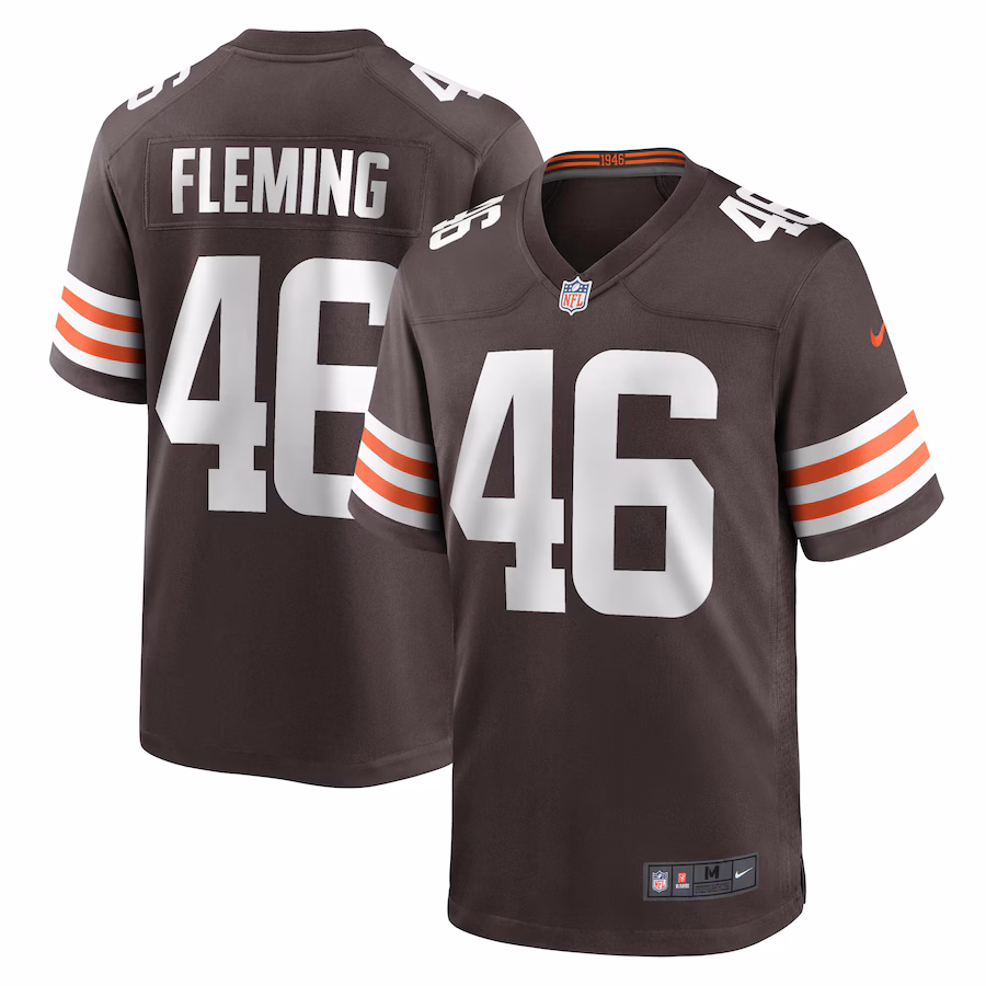 Men's Cleveland Browns Don Fleming Nike Brown Retired Player Jersey - SUjersey01