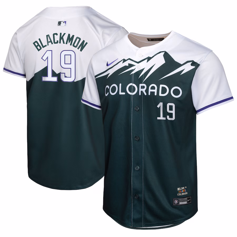 Youth Colorado Rockies Charlie Blackmon Nike Green City Connect Limited Player Jersey - SUjersey01