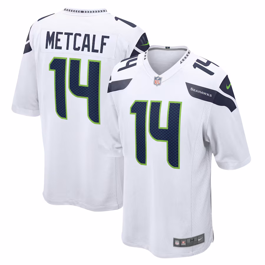 Men's Seattle Seahawks DK Metcalf Nike White Game Jersey - SUjersey01