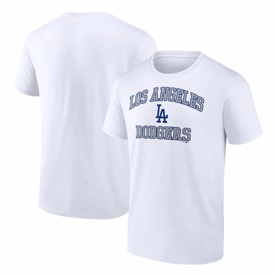 Men's Los Angeles Dodgers White Heart and Soul T-Shirt - SUjersey01