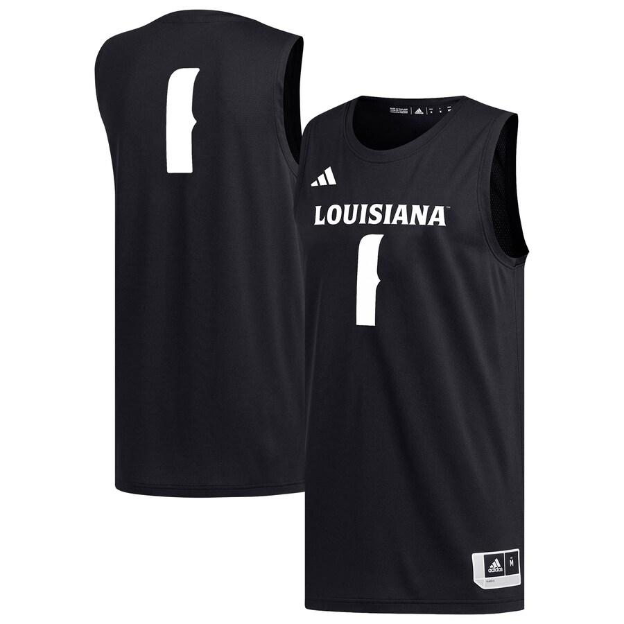 Men's adidas #1 Black Louisiana Ragin' Cajuns Replica Basketball Jersey - SUjersey01