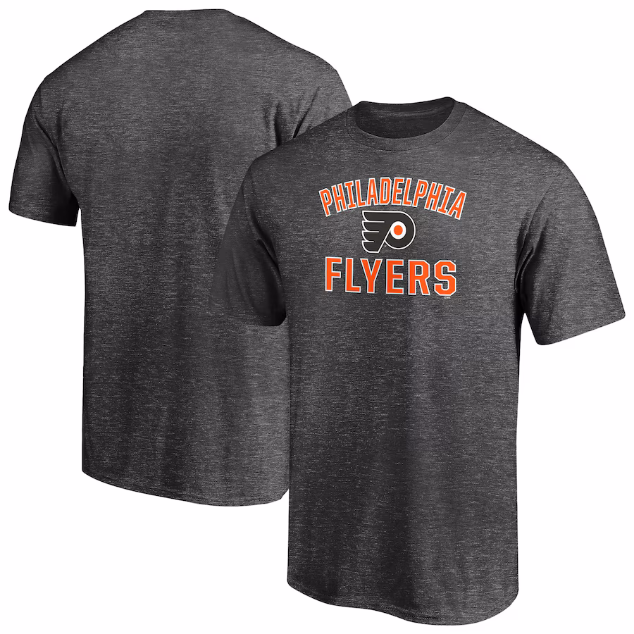 Men's Philadelphia Flyers Charcoal Victory Arch T-Shirt - SUjersey01
