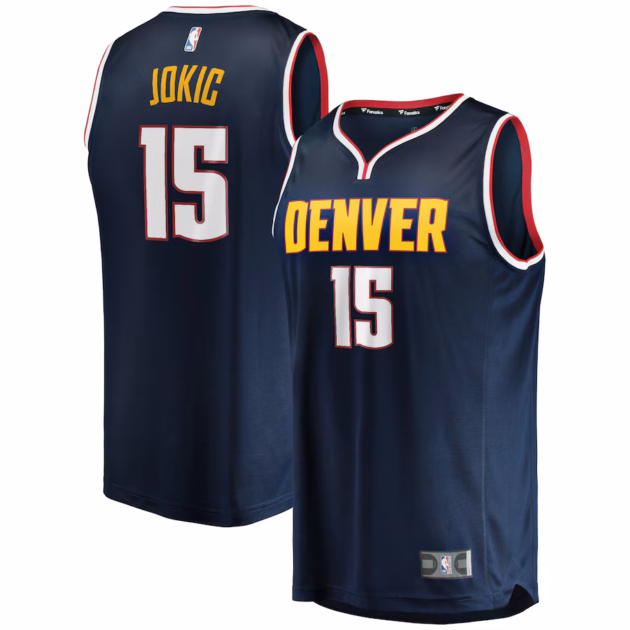 Men's Denver Nuggets Nikola Jokic Fanatics Navy 2019/20 Fast Break Replica Player Jersey - Icon Edition - SUjersey01
