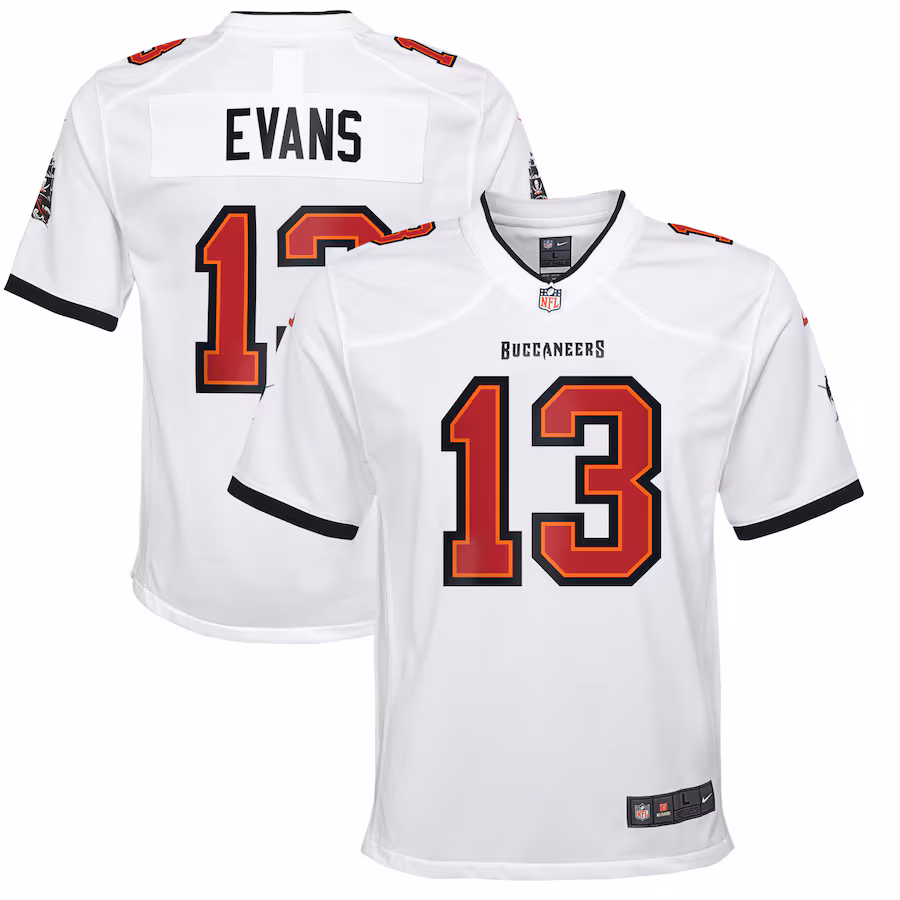 Youth Tampa Bay Buccaneers Mike Evans Nike White Game Jersey - SUjersey01
