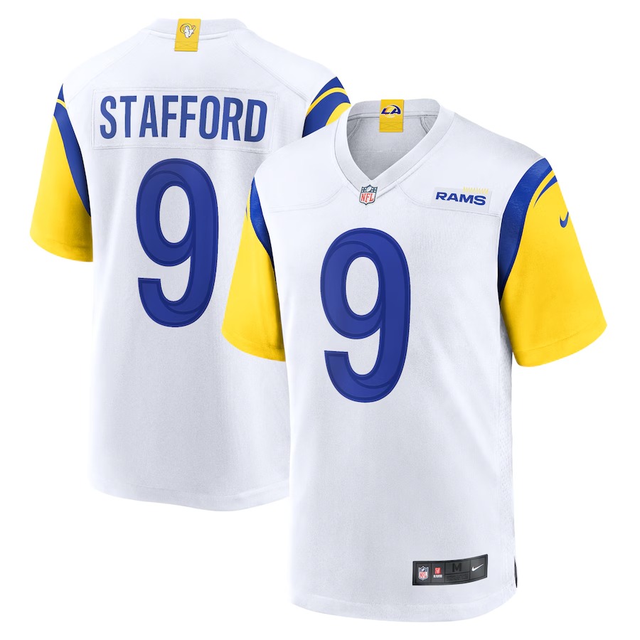 Men's Los Angeles Rams Matthew Stafford Nike White Alternate Player Game Jersey - SUjersey01