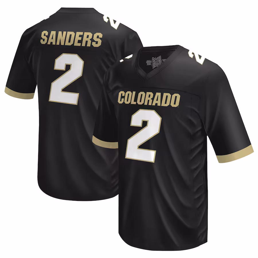 Shedeur Sanders Colorado Buffaloes Original Retro Brand  NIL Football Player Jersey – Black - SUjersey01