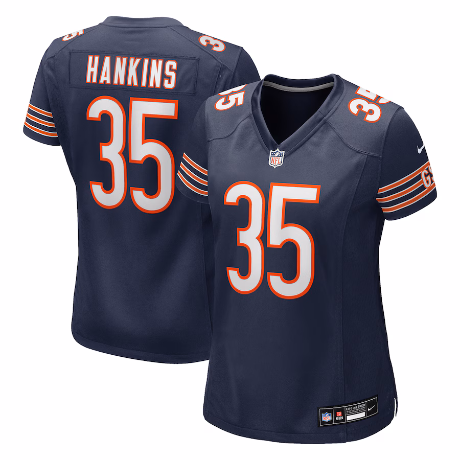 Women's Chicago Bears Deion Hankins Nike Navy Team Game Jersey - SUjersey01