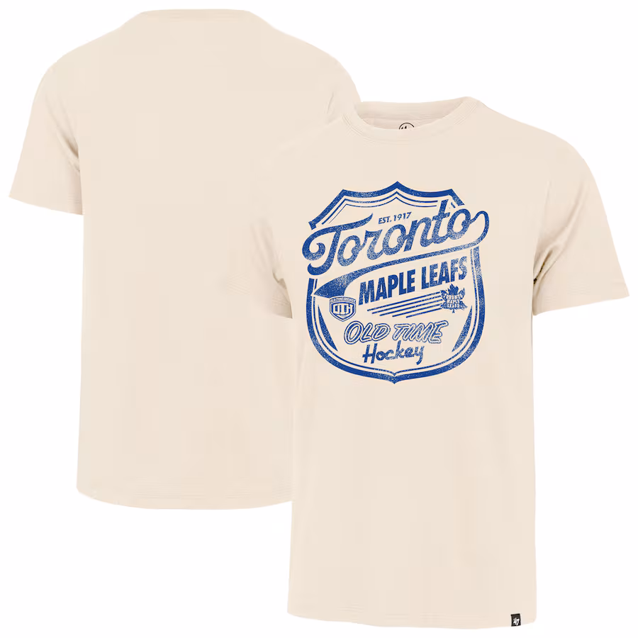 Men's Toronto Maple Leafs '47 Cream Poke Check Franklin T-Shirt - SUjersey01