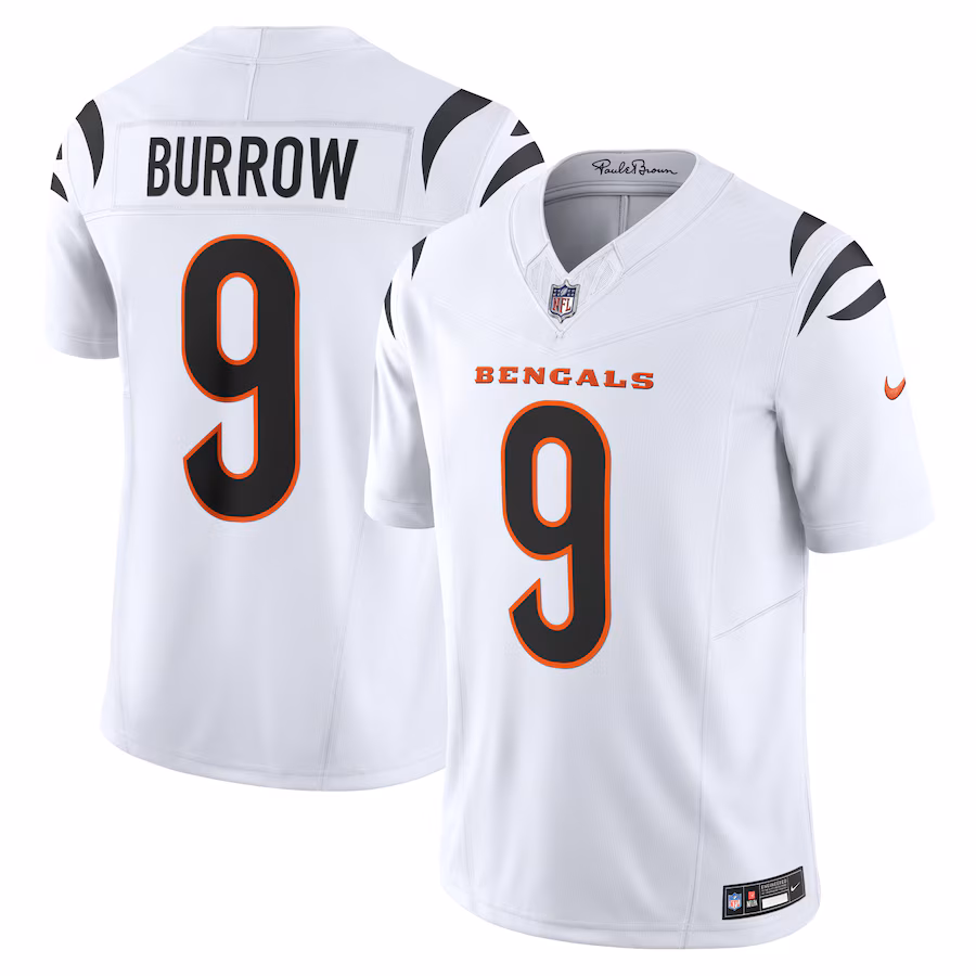 Men's Cincinnati Bengals Joe Burrow Nike White Vapor F.U.S.E. Limited Jersey - SUjersey01