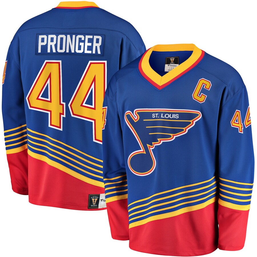 Men's St. Louis Blues Chris Pronger Fanatics Branded Blue Breakaway Retired Player Jersey - SUjersey01