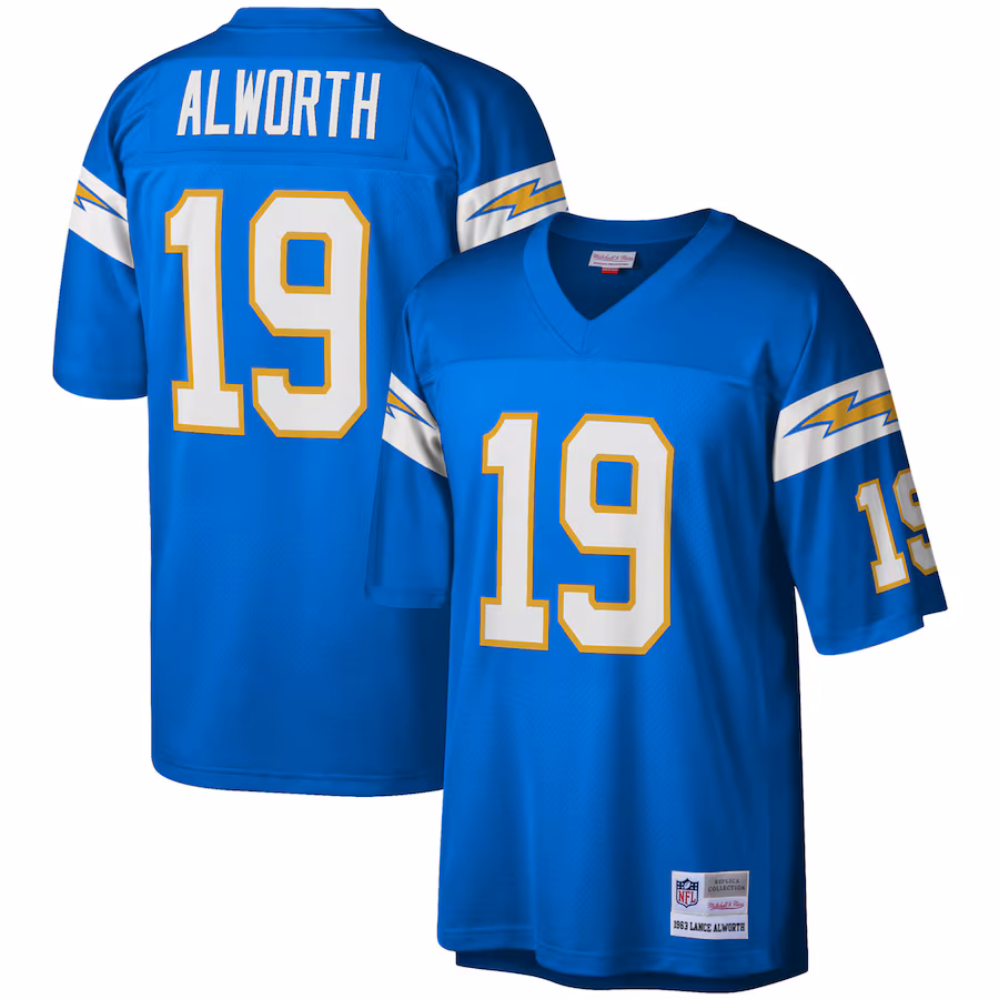 Men's Los Angeles Chargers Lance Alworth Mitchell & Ness Powder Blue Legacy Replica Jersey - SUjersey01