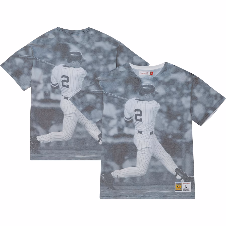 Men's New York Yankees Derek Jeter Mitchell & Ness Cooperstown Collection Highlight Sublimated Player Graphic T-Shirt - SUjersey01