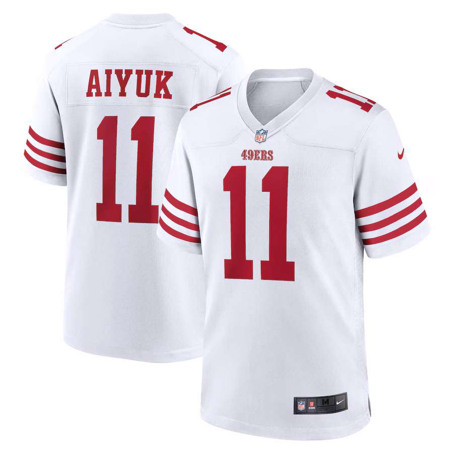 Women's San Francisco 49ers Brandon Aiyuk Nike White Game Jersey - SUjersey01
