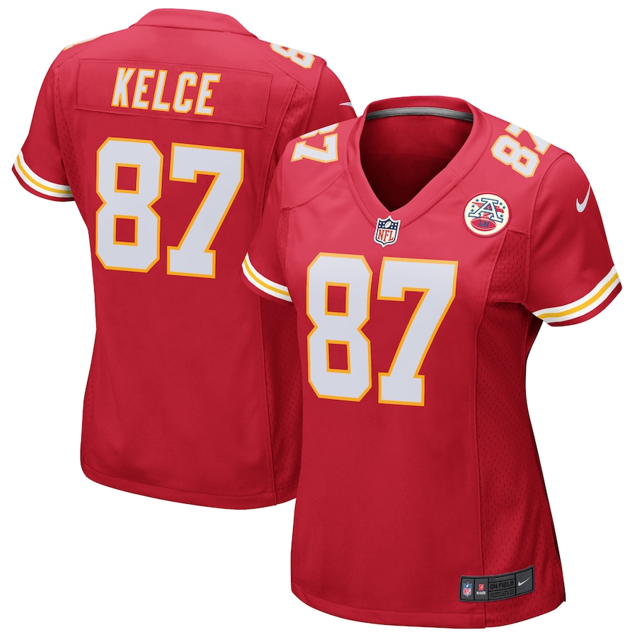 Women's Nike Travis Kelce Red Kansas City Chiefs Game Jersey - SUjersey01