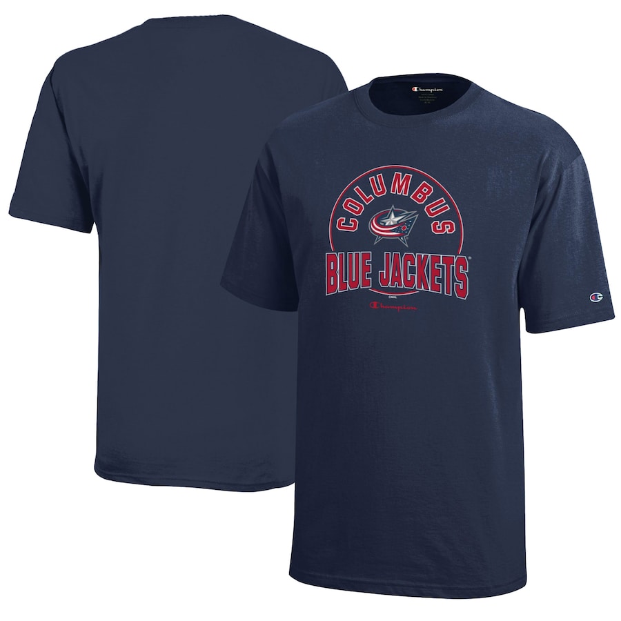 Youth Columbus Blue Jackets Champion Navy Jersey T-Shirt - SUjersey01