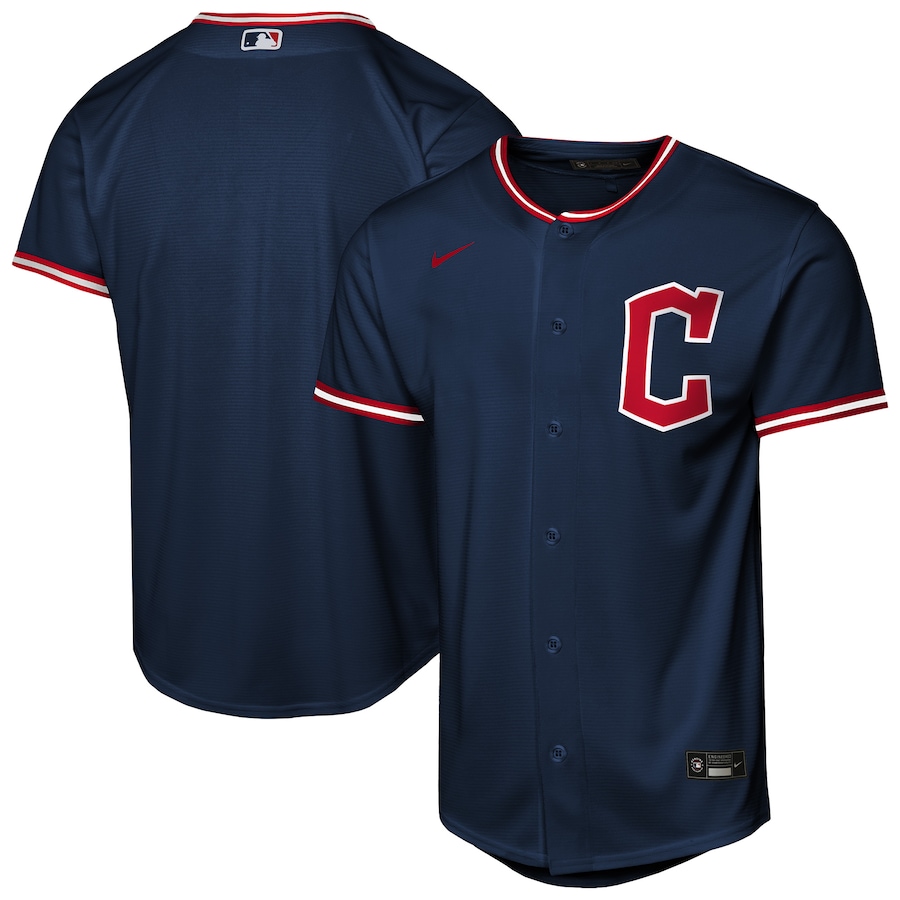 Youth Cleveland Guardians Nike Navy Alternate Replica Jersey - SUjersey01