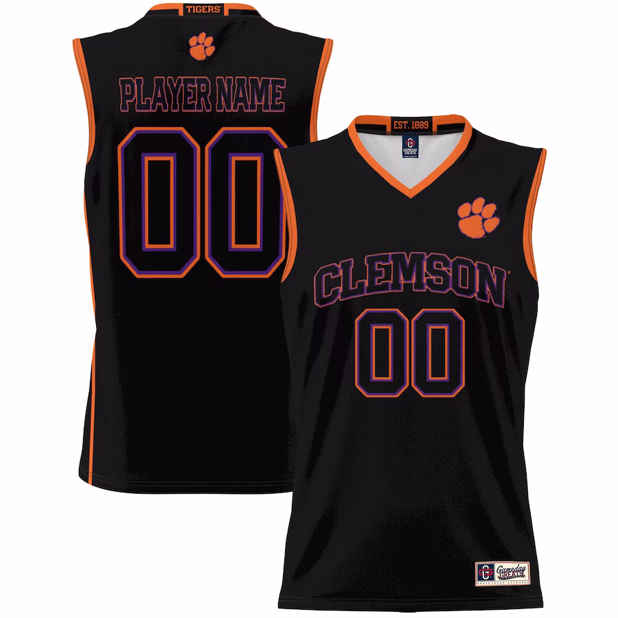 Clemson Tigers GameDay Greats Youth NIL Pick-A-Player Lightweight Basketball Jersey - Black - SUjersey01