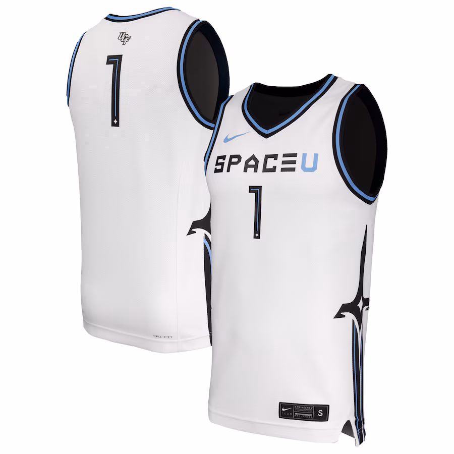 Men's Nike White UCF Knights Space Game Replica Basketball Jersey - SUjersey01