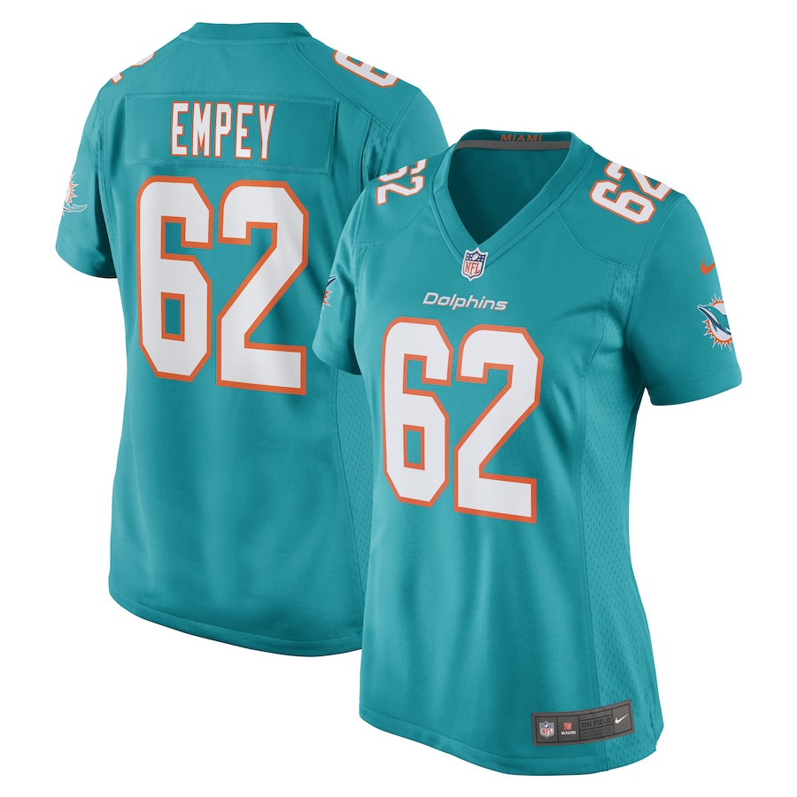 Women's Miami Dolphins James Empey Nike Aqua Game Player Jersey - SUjersey01