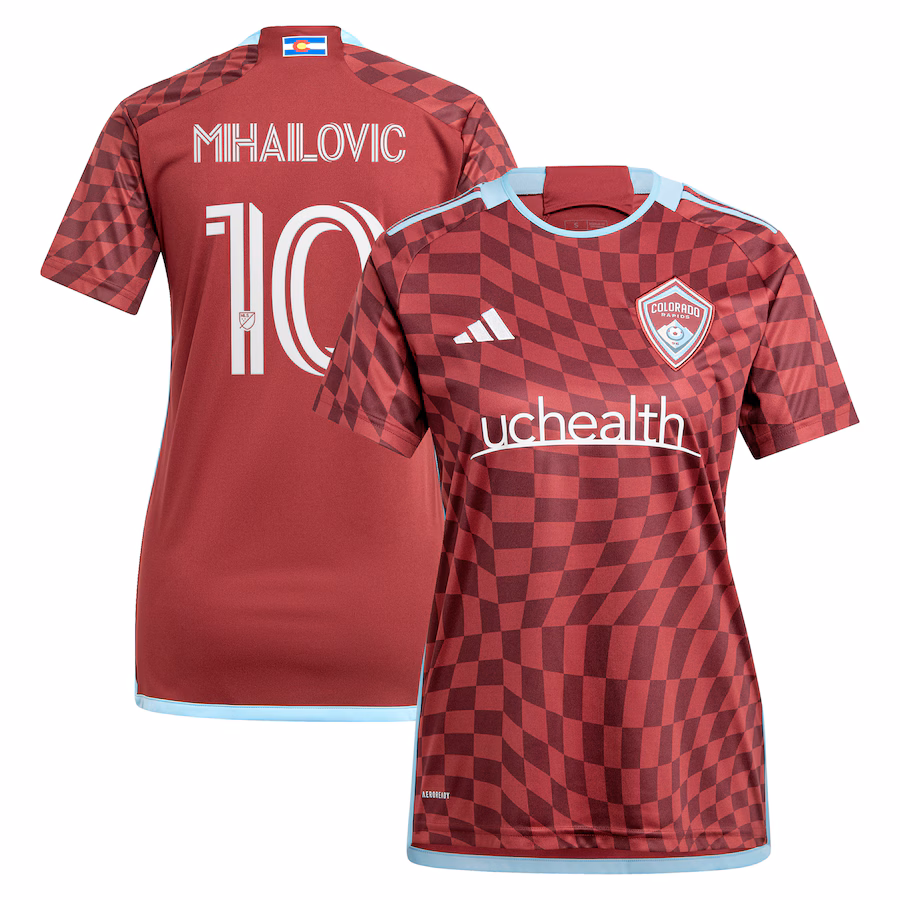 Women's Colorado Rapids Djordje Mihailovic adidas Burgundy 2024 One Flag Kit Replica Player Jersey - SUjersey01