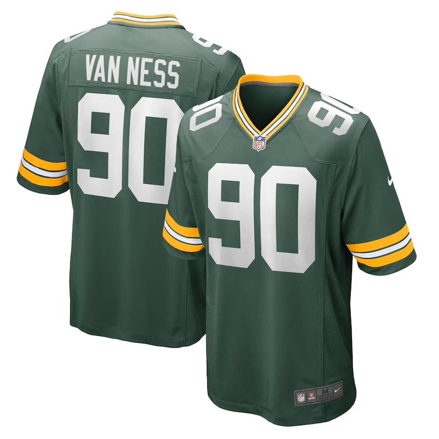 Men's Green Bay Packers Lukas Van Ness Nike Green Game Jersey - SUjersey01