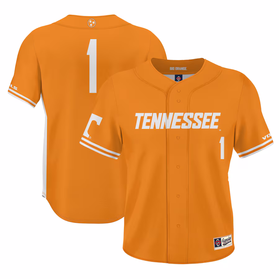 #1 Tennessee Volunteers GameDay Greats Youth Lightweight Baseball Jersey - Tennessee Orange - SUjersey01