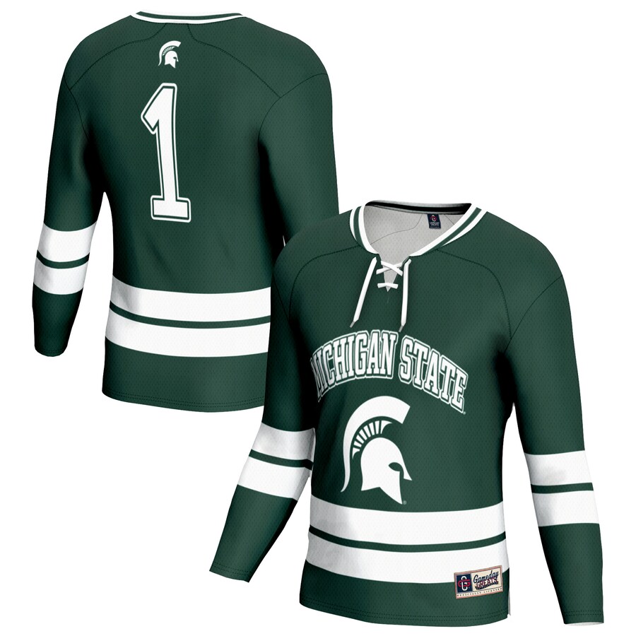 Unisex GameDay Greats  Green Michigan State Spartans Lightweight Women's Hockey Team Fashion Jersey - SUjersey01