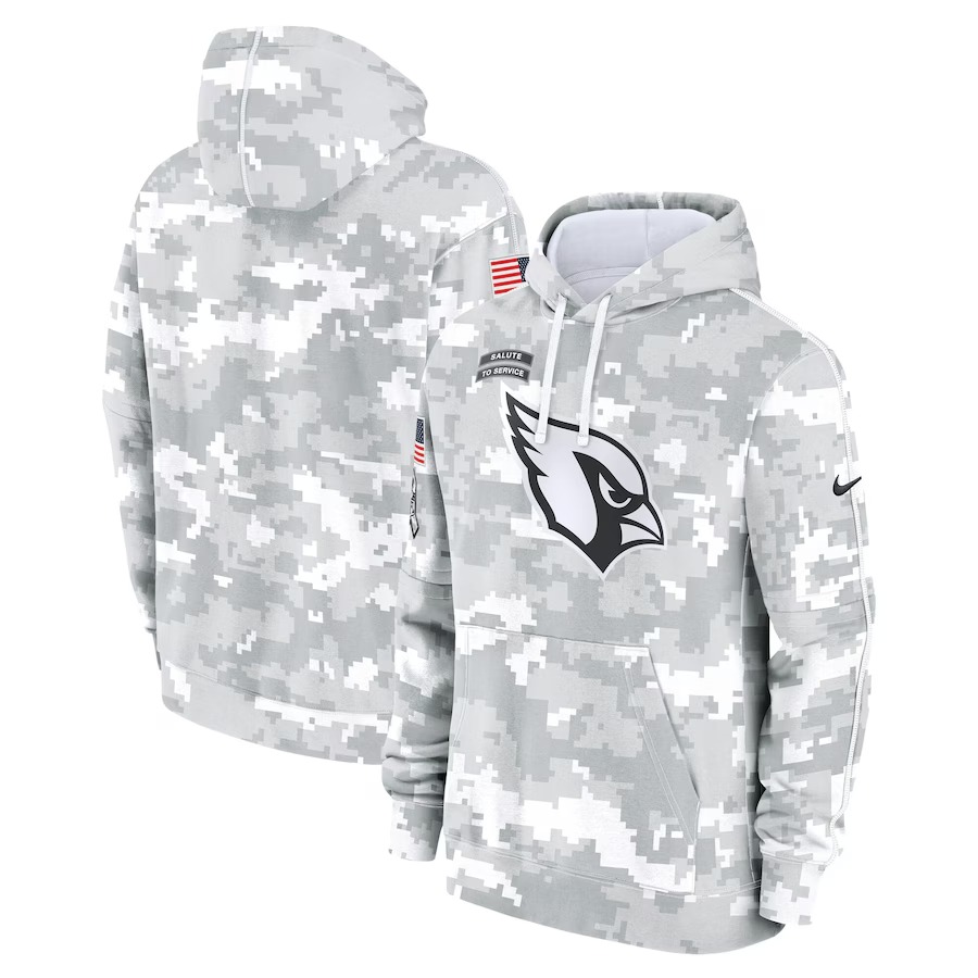 Men's Arizona Cardinals Nike Arctic Camo 2024 Salute to Service Club Fleece Pullover Hoodie - SUjersey01