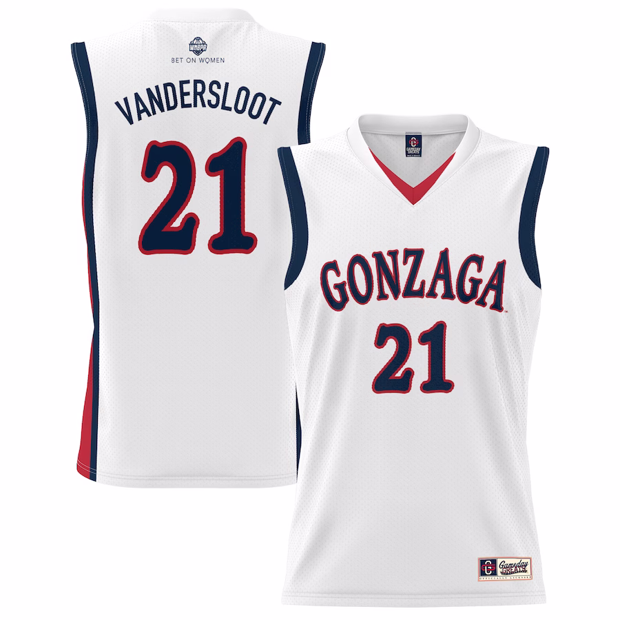 Courtney Vandersloot Gonzaga Bulldogs GameDay Greats Unisex Lightweight Basketball Alumni Jersey - White - SUjersey01