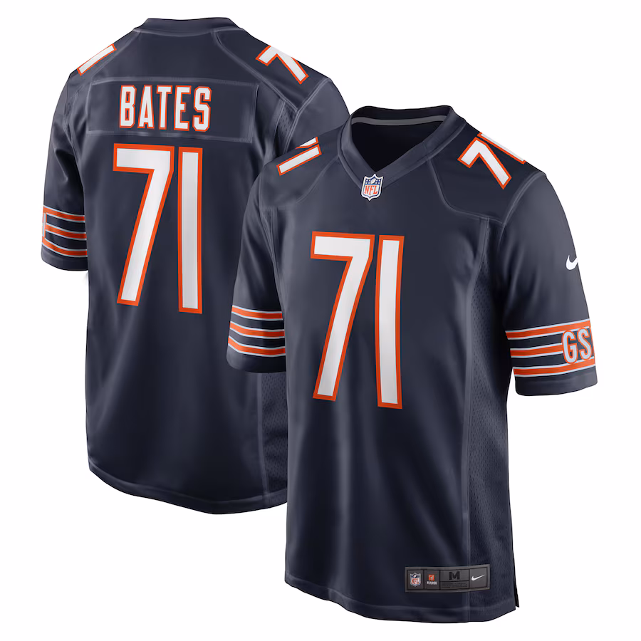 Men's Chicago Bears Ryan Bates Nike  Navy  Game Jersey - SUjersey01