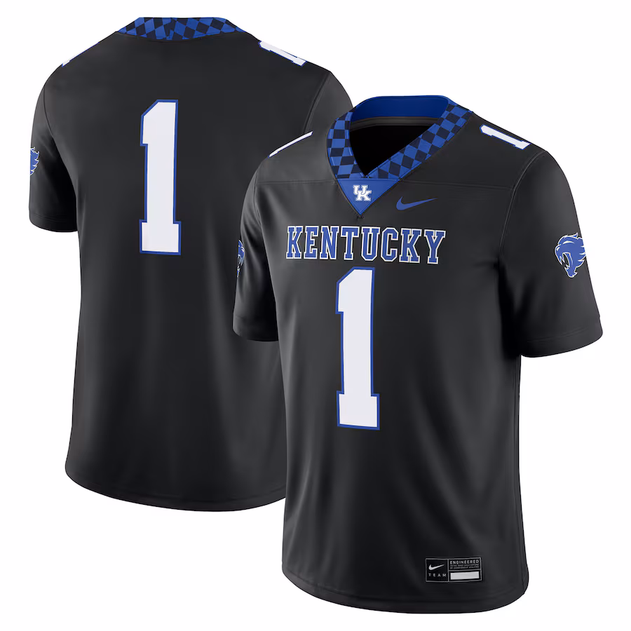 Men's Nike #1 Black Kentucky Wildcats Alternate Game Jersey - SUjersey01