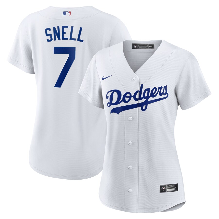 Women's Los Angeles Dodgers Blake Snell Nike White Home Replica Player Jersey - SUjersey01