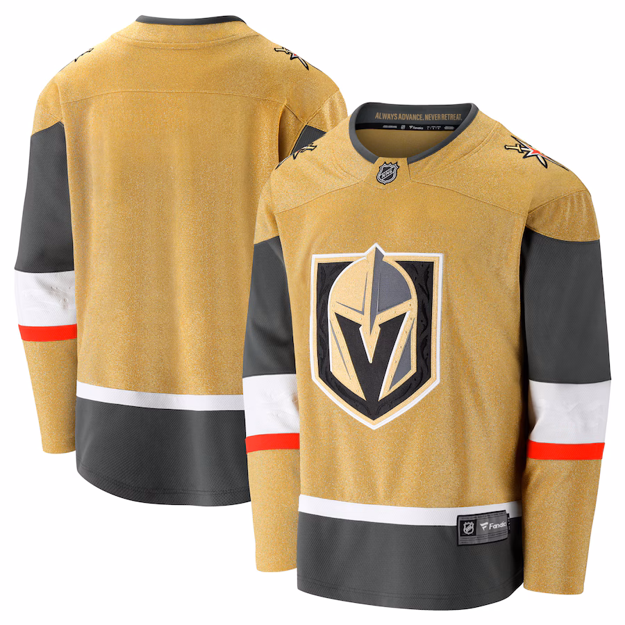 Men's Vegas Golden Knights Fanatics Gold Home Breakaway Jersey - SUjersey01