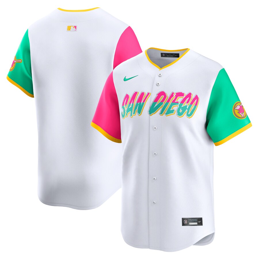 Men's San Diego Padres  Nike White City Connect Limited Jersey - SUjersey01