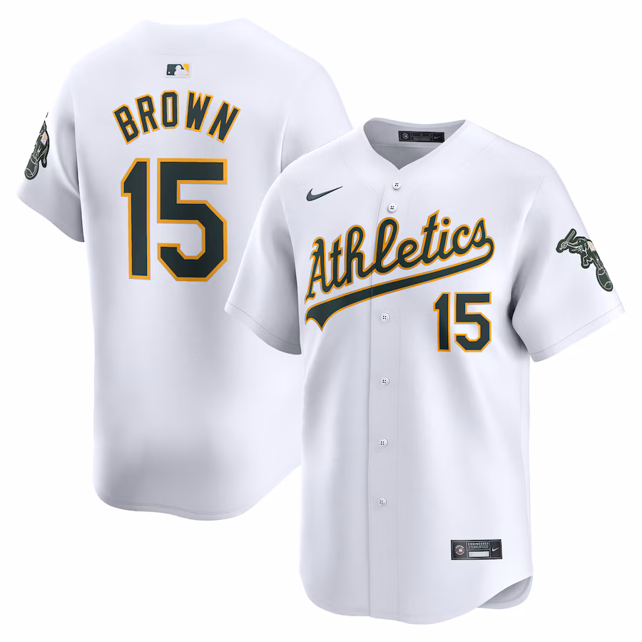 Men's Oakland Athletics Seth Brown Nike White Home Limited Player Jersey - SUjersey01
