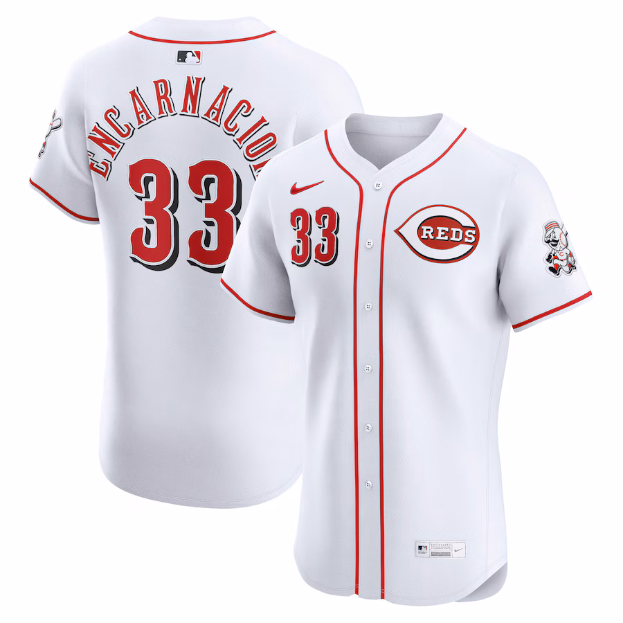 Men's Cincinnati Reds Christian Encarnacion-Strand Nike White Home Elite Jersey - SUjersey01