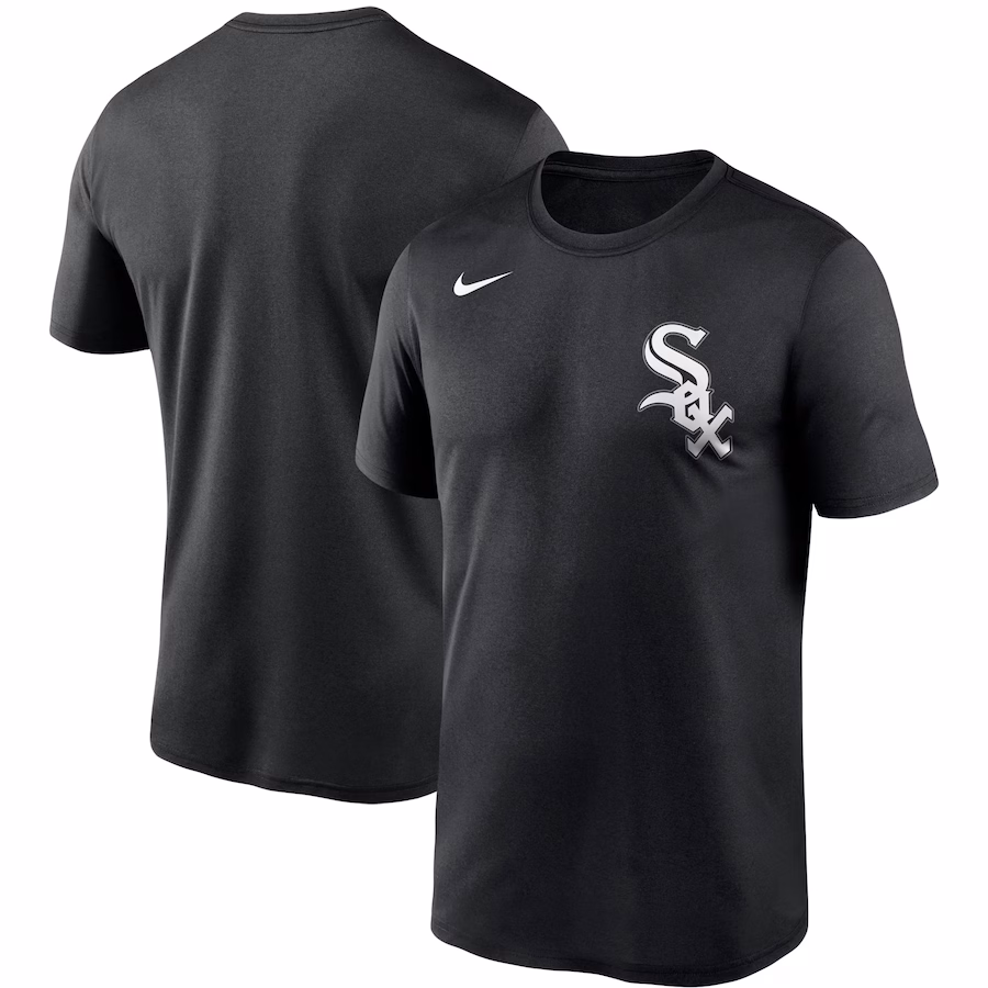 Men's Chicago White Sox Nike Black Wordmark Legend Performance T-Shirt - SUjersey01