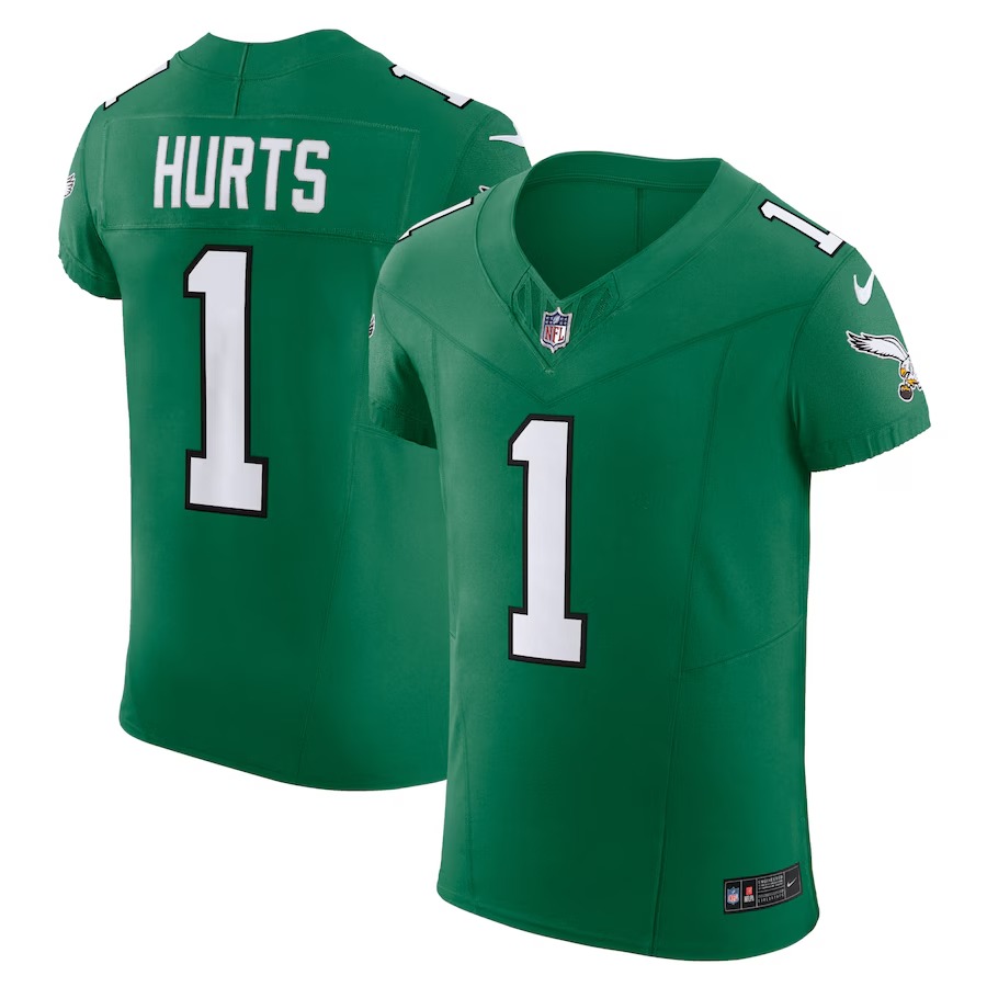 Men's Philadelphia Eagles Jalen Hurts Nike Kelly Green 2nd Alternate Vapor F.U.S.E. Elite Jersey - SUjersey01