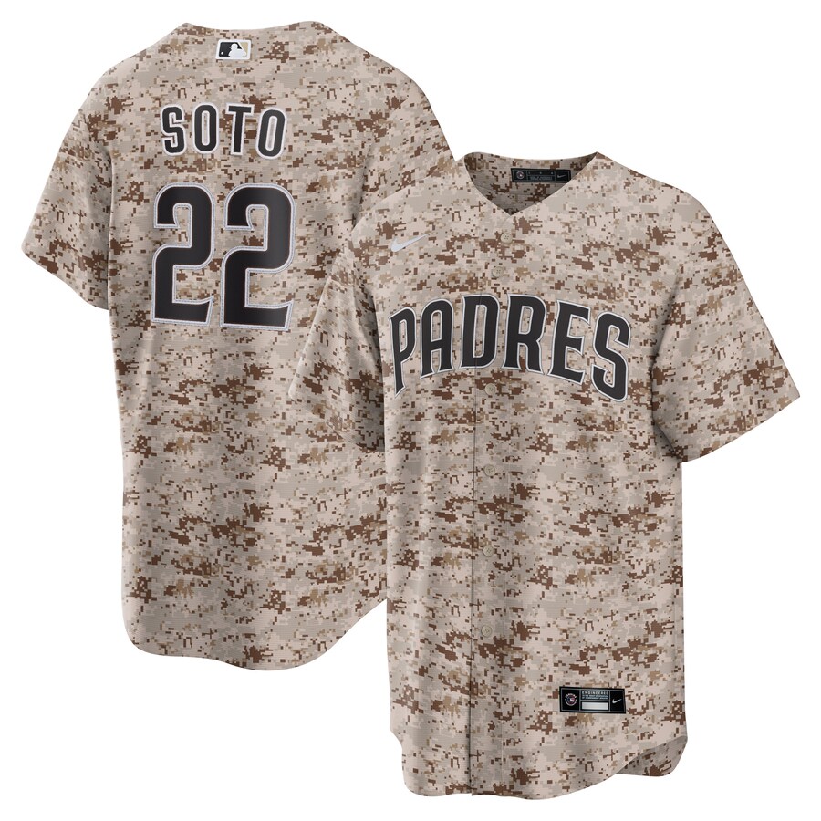 Men's San Diego Padres Juan Soto Nike Camo USMC Alternate Replica Player Jersey - SUjersey01