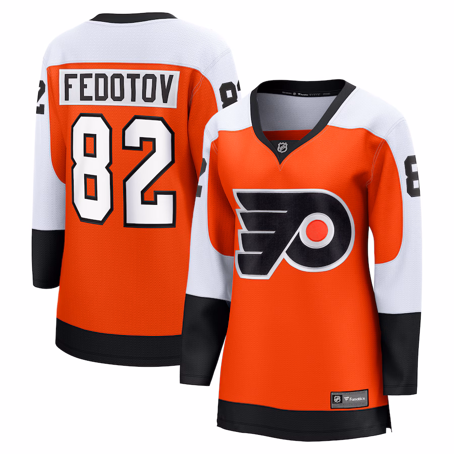 Women's Philadelphia Flyers Ivan Fedotov Fanatics Orange Home Premier Breakaway Player Jersey - SUjersey01