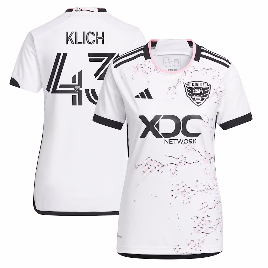 Women's D.C. United Mateusz Klich adidas White 2023 The Cherry Blossom Kit Replica Player Jersey - SUjersey01