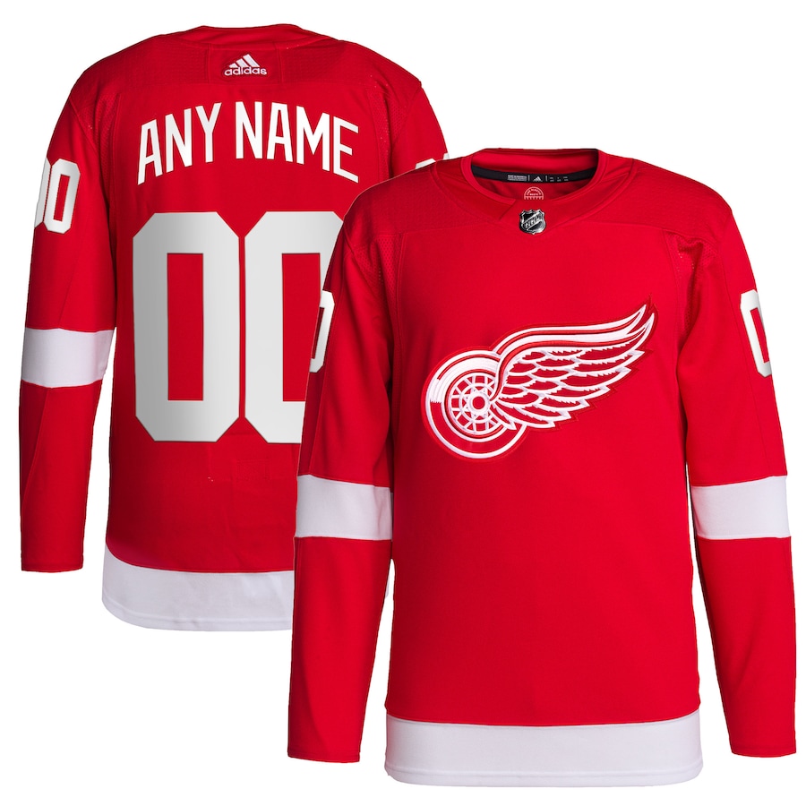 Men's Detroit Red Wings adidas Red Home Primegreen Authentic Custom Jersey - SUjersey01