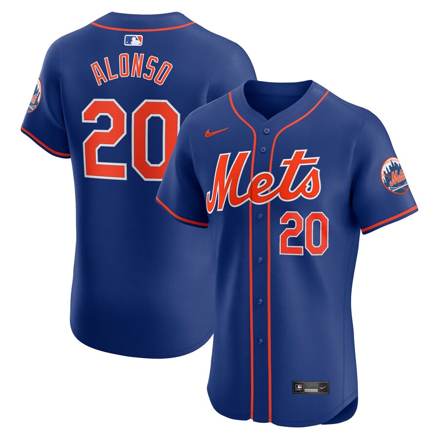 Men's New York Mets Pete Alonso Nike Royal 2nd Alternate Elite Player Jersey - SUjersey01