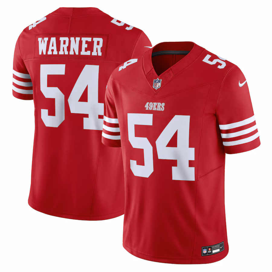 Men's San Francisco 49ers Fred Warner Nike Scarlet Vapor F.U.S.E. Limited Jersey - SUjersey01