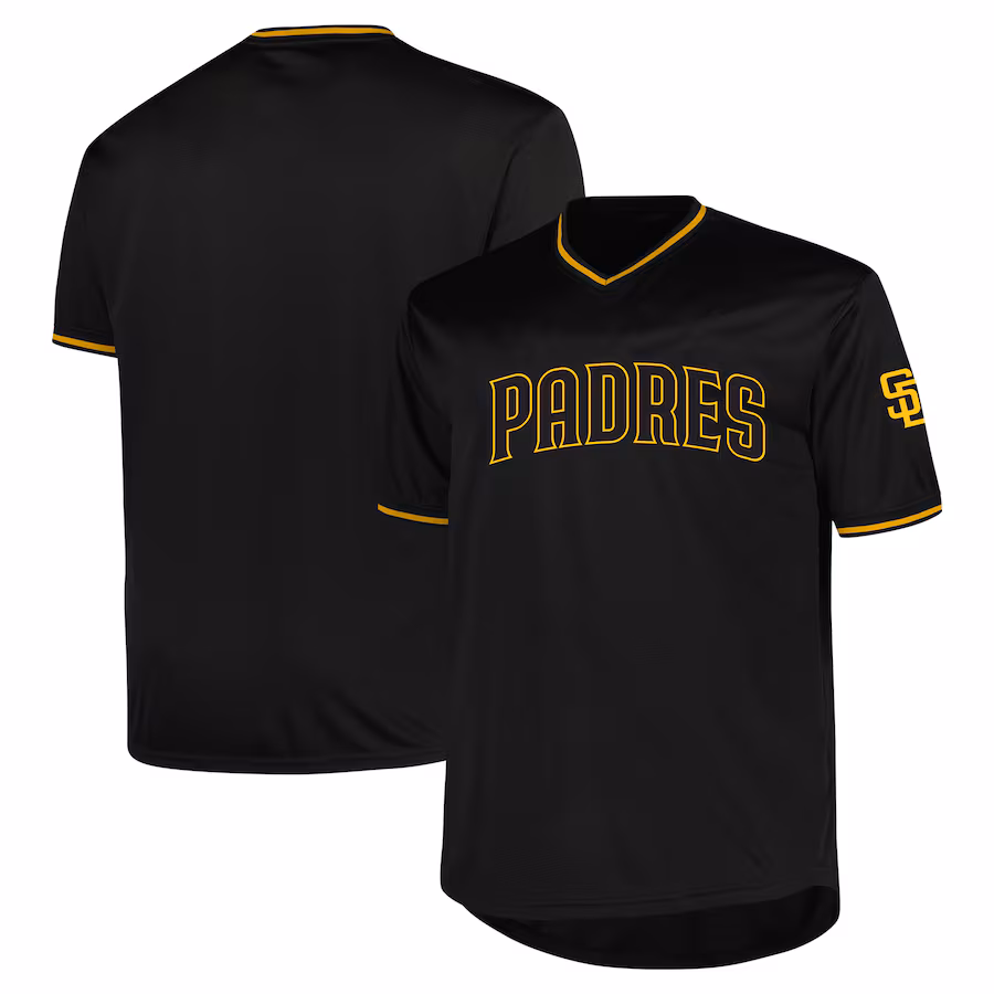 Men's San Diego Padres Profile Black Big & Tall Pop Fashion Jersey - SUjersey01