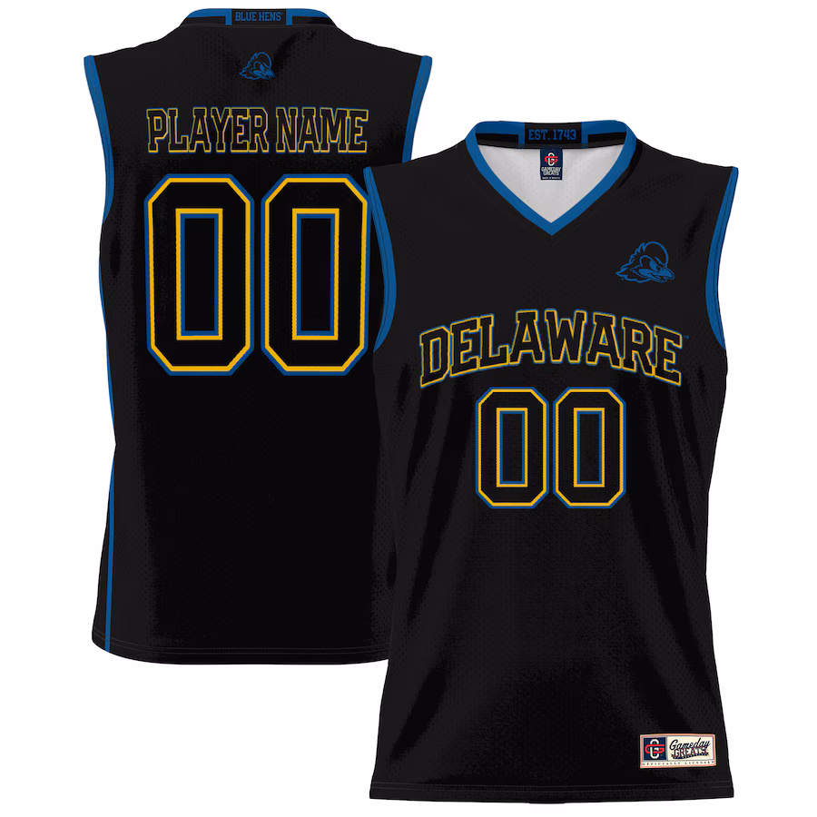 Delaware Fightin' Blue Hens NIL Pick-A-Player Lightweight Basketball Jersey - Black - SUjersey01
