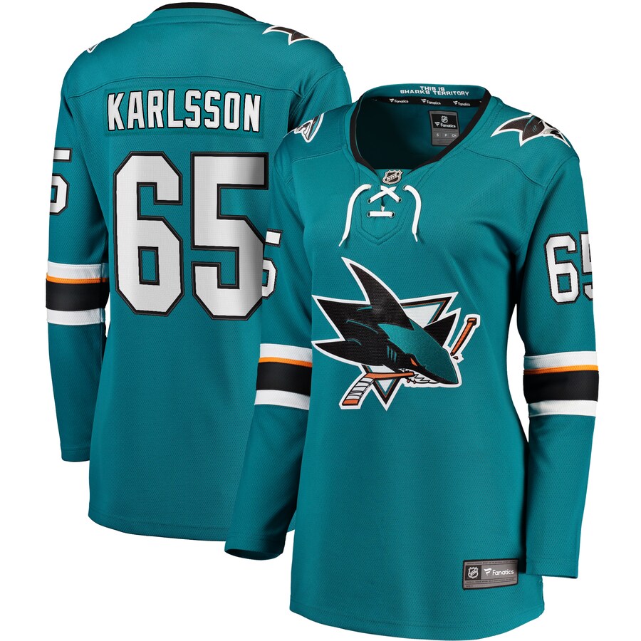 Women's San Jose Sharks Erik Karlsson Fanatics Branded Teal Home Premier Breakaway Player Jersey - SUjersey01